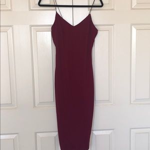 Burgundy dress from Windsor.